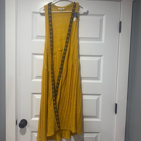 Umgee Open Front Cardigan with Front Pockets